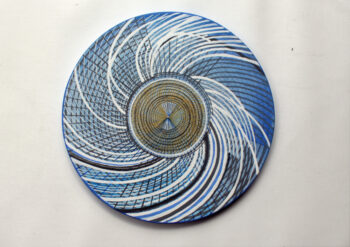 Intersections –VII, 12 inches diameter, Acrylic on canvas, 2021